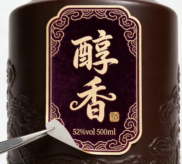 White Liquor Bottle Labels