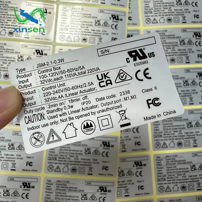 Label Pelekat Produk Elektronik Kalis Air